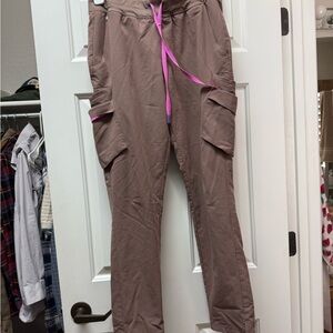 Figs smokey taupe scrub pants